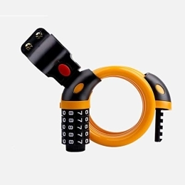 CFCYS Bike Lock Bike Cable Locks, Security 5 Digit Resettable Combination Coiling Lock, Orange Anti-Theft Bicycle Cycling Cable Lock For Folding Bike Bicycle Outdoors