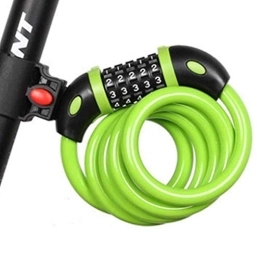 CFCYS Accessories Bike Cable Locks, Strong Green Security 5 Digit Resettable Combination Coiling Lock, Anti-Theft Bicycle Cycling Cable Lock For Folding Bike Bicycle Outdoors