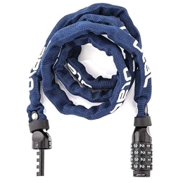 CFCYS Accessories Bike Chain Locks, Security 4 Digit Codes Resettable Combination Coiling Lock, Blue Strong Safe Anti-Theft Bicycle Chain Lock, Password Lock For Bike Bicycle Cycling Outdoors