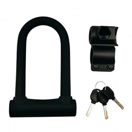 WFIT Accessories Bike D Lock Bicycle U Lock Heavy Duty High Security Anti-theft with Keys Bracket for Motorbike Scooter