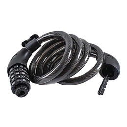 MTXD Accessories Bike Lock 5 Digit Code Combination Bicycle Security For M-TB Lock 12mm X 1200mm Steel Cable Spiral Bike Cycling Lock F12.19 (Color : Black)
