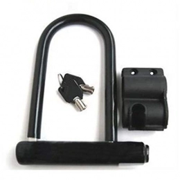 KJGHJ Accessories Bike Lock Anti-Theft Bicycle U-Lock Bike Lock On The Bike Candado Bicicleta Cadeado Bisiklet Kilidi U Lock Mtb Cycling Accessories (Color : Black)