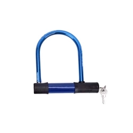 Generic Accessories Bike Lock Bicycle Bike U Lock Motorcycle Scooter Safety Steel Chain (Color : Blue, Size : 16x13cm)