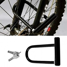 No logo Accessories Bike Lock Bike Universal U Lock Bicycle Motorcycle Cycling Scooter Security Lock For bicycles and motorcycles (Color : Black)