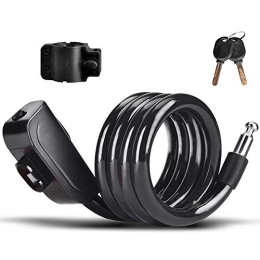 SGSG Bike Lock Bike Lock - Portable Self Coiling Bicycle Cable Lock With Keys And Mounting Bracket For Outdoor Cycling Bicycle Securit
