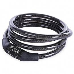 Shability Accessories Bike Lock Ring Type Lock 4 Digit Code Combination Bicycle Security Accessories 1200 Mm X 12 Mm Steel Cable Spiral Cycling Bike yangain (Color : 12mm Five digits)