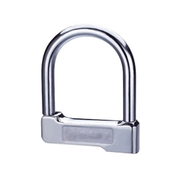HEMO Accessories Bike lock Security U-lock, Heavy Duty Zinc Alloy Bike Padlock Security Keyed Lock, For Door Bicycle Motorcycle Bike Silver U lock