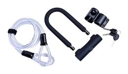 Bike Lock,U Lock for Bicycle,Bicycle Locks Heavy Duty Anti Theft with Key.Bike U Lock with Cable and Key,Perfect for Mountain Bike,Road Bike,Electric Bike.Also Can Be Used As Motorcycle Lock.