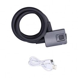 Dilwe Accessories Bike Lock, U Type Fingerprint Lock, Unlock 3000 Times with a Full Charge, for Bicycle Electromobile Motorcycle