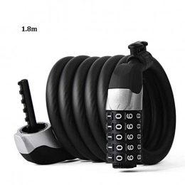 CCCYT Accessories Bike Lock with 5-Digit Resettable Number, Security Burglar Chain Lock, Combination Cable Lock for Bicycle Motorcycle