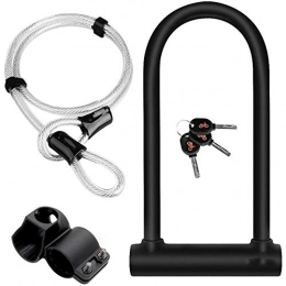 Samine Accessories Bike Locks D Lock Heavy Duty Bicycle 4ft 1200mm Cable Padlock