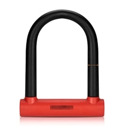 UFFD Bike Lock Bike U Lock, Bicycle Locks, Steel Chain Cable, Durable & Anti-Thef, High-Security Heavy Duty U Lock, with Mount Bracket. (Color : Red, Size : 16cmx17cmx14cm)
