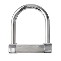 UFFD Accessories Bike U Lock, Heavy Duty Bicycle U-Lock Combination Bike U Shackle Secure Locks With Shackle Security Cable And Sturdy (Color : Silver, Size : 205mm-20mm)
