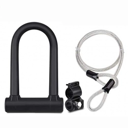 CCCYT Accessories Bike U Lock Security Anti-Theft Bicycle U-Lock with Cable And Sturdy Mounting Bracket for Bikes, Bicycle