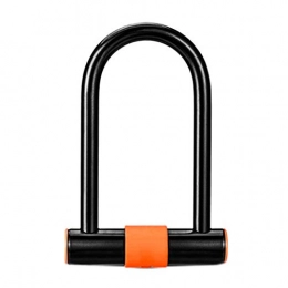 TASGK Accessories Bike U Lock, Silica Gel Coated Alloy Steel Anti Theft Portable Safety Anti Hydraulic Shear Double Open Design with 2 Keys Shackle Inside Diameter 73mmx140mm for Bicycles, Motorcycles, Orange