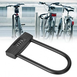 Jingyig Accessories Bike U-Lock, U-Type 4 Digit Combination Password Heavy-duty Anti-Theft Security Coded Lock for Bicycle / Motorcycle / Electric Bicycle, Resettable, Dust Cover