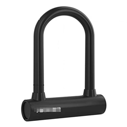 UFFD Accessories Bike U Lock with Bicycle U-Lock U Shackle Secure Locks for Bicycle Motorcycle (Color : Black, Size : 20.5cm*16cm)