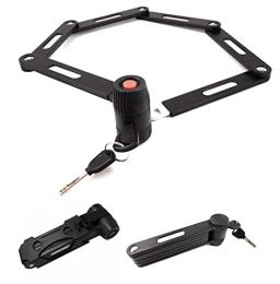 Bonin Accessories Bonin Folding Lock for Bicycle, Mountain Bike, Road Bike, Length 840 mm, Steel Pivoting, Portable with Bracket and 2 Keys