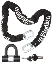 Burg-Wachter Accessories Burg-Wachter 1.5M Sold Secure Gold Bike Chain and Lock Kit, Black
