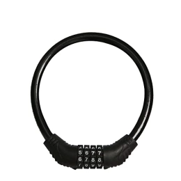 CAEEKER Accessories CAEEKER Bicycle lock anti-theft mountain bike chain lock combination lock wire lock bicycle lock bicycle riding equipment accessories (Color : Black)