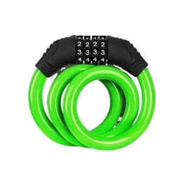CAEEKER Accessories CAEEKER Portable 4 Digit Code Anti-Theft Bike Lock Stainless Steel Cable Bicycle Security Lock MTB Road Bike Cable Lock Bike Accessories (Color : Green)