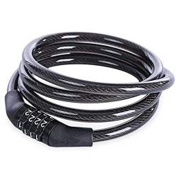 CAEEKER Accessories CAEEKER Universal Anti-Theft Bicycle Bike Lock Stainless Steel Cable For Motorcycle Cycle MTB Bike Security Lock with 4 digital code (Color : Black)