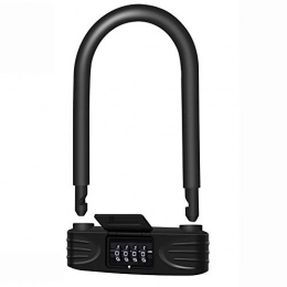 CCCYT Bike Lock CCCYT Bike U Lock, 4-Digit Resettable Bicycle U-Lock High Security Anti-Theft Bicycle Lock for Bicycle Motorcycle Scooter