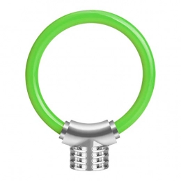 MHXY Accessories Chain lock Zinc Alloy Anti-theft Bike Cable Lock Portable Security Bicycle Mini Ring Locks Riding Cycling Equipment high strength (Color : Green)