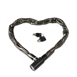  Bike Lock Chain Locks Portable Bicycle Chain Lock Security Anti-theft Lock Motorcycle Fence Manganese Steel Chain With Two Keys(Size:80cm)