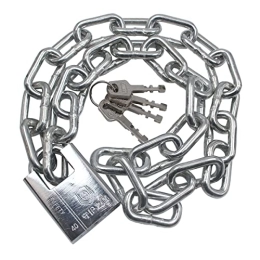 Chain Locks,Security Bike Chain Lock - 80cm Long Chain & 40mm Pad Lock Kit- Bicycle Lock Made of Specially Hardened Steel for Bike Cycle, Moto, Door, Gate Fence with 4 Keys