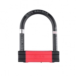 CHUJIAN Bike Lock CHUJIAN Electric Car Lock / Motorcycle Lock / Bicycle Lock, Glass Door Lock / Anti-hydraulic Shear U-lock (Color : Black)