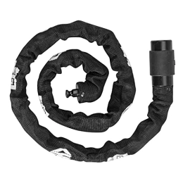 Clenp Accessories Clenp Bicycle lock Note lock Chainlock Motorcycle lock with 2 keys 100cm, high security stage bicycle lock, hardened steel chain links Motorcycle lock chain Black