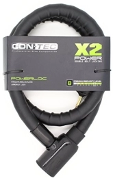 Contec Accessories CONTEC Unisex -Adult's Powerloc Bicycle Lock, Black, Ø 25 mm, 120 cm lang