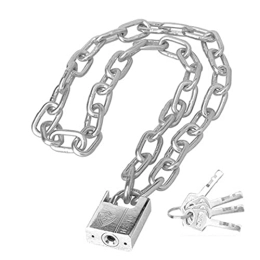  Bike Lock Cycling Lock Security And Anti-theft Chain Lock, Outdoor Portable Lock, Used For Bicycle And Motorcycle Gate Fences, 4 Keys(Size:0.5m)