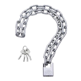 LXUA Bike Lock Cycling Locks Bike Chain Lock Security and Portable Ideal for Bike Electric Bike Skateboards Strollers for bikes, bicycle, motorbikes, motorcycles (Color : Silver, Size : 100cm)