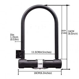 DaQingYuntur Lock Cycle,High Safety Bicycle U-lock, Bicycle Safety Bracket Lock With Key, Anti-theft Lock Electric Bicycle Lock