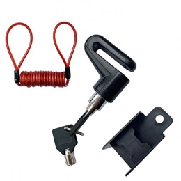 DFGJS Accessories DFGJS Bike locks heavy duty, Lock Bicycle Anti Theft Bike Brake Disc Lock Bicycle Motorcycle Electric Scooter Wheels Moto Security Safety Spring Rope Steel Wire (Color : BlackRed)