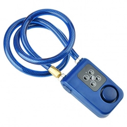 Agatige Accessories Digital Lock Bicycle, Y787 Smart Alarm Lock Anti-theft Chain Lock Bicycle Door App Control Blue