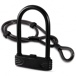 DSENIW QIDOFAN 4-Digit Bicycle Bike Combination U-Lock Bike Bicycle Motorcycle Cycling Scooter Security Chain Safety Lock, Home Safety Accessories Bike Accessories