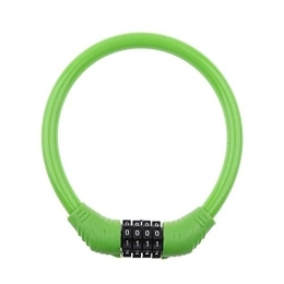 DXBO Accessories DXBO bicycle lock Bike Lock Bicycle Password Steel Cable Wire Lock Chain Safety Security Bike Cycling Color Safe Lock Pad Combination-green Bike lock (Color : Green)