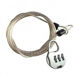 DYTWXG Bike Lock DYTWXG Anti-Theft Password Lock Steel Cable Luggage Security Protector Bike Chain Locks Backpack Padlock Anti-Theft (Color : Silver, Size : 2m)