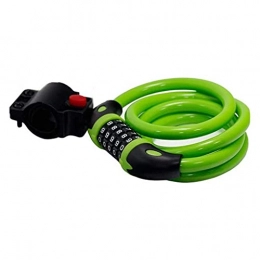 DYTWXG Accessories DYTWXG Bike Lock, Portable Anti-Theft 5-Digits Password Resettable Combination Bicycle Cable Lock, For Bicycle / Moto / Door / Stroller etc(Green)