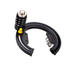 DYTWXG Accessories DYTWXG Foldable Bike Cable Lock, Horseshoe Lock Anti-theft Lock 4-digit Combination Lock Mountain Bike Fixed Anti-shear Ring Lock, Black