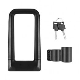 UIOP Accessories Electric Bike Lock Security Anti-theft MTB Bicycle Lock With Keys Bicycle Lock Fixing Bracket U-lock 820 (Color : Black, Size : 210x110x20mm)