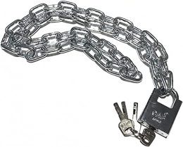 EPYFFJH Bike Lock EPYFFJH Keyed Padlocks Outdoor Steel Chain Lock, Bicycle And Motorcycle Warehouse Security Anti-theft Lock, 0.5m, 0.8m, 1m, 1.2m, 1.5m, 2m, 3m, 5m (Size : 1m) (Size : 1.2m)