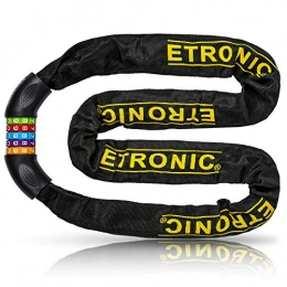 ETRONIC Bike Lock ETRONIC M10 Bike Lock, Black, 4' x 1 / 4