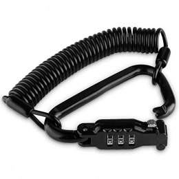 SAFELOCKS Accessories Extra long combination lock - cable lock with 120 cm long cable - individual number code - super light and compact - ideal for short-term securing of bicycles, prams and luggage, Black