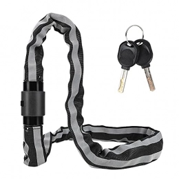 Fait Adolph Bike Lock Fait Adolph Chains Lock Anti-theft Safety Bike Lock With Key Reinforced Alloy Steel Motorcycle Cycling Chains Cable Lock (Color : Black)
