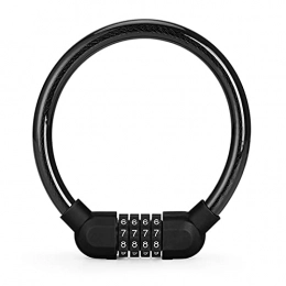 FANGFANGWAN Bike Parts Bicycle Lock Electric Motorcycle Bicycle Four-digit Code Lock Lock Ring Lock Riding Equipment Accessories