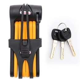 SJSF L Accessories Folding Bike Lock, Cycling Safety Chain Lock, with Mounting Bracket & 3 Keys, Waterproof & Antirust & Dustproof, 80Cm Anti-Theft Lock for Bike